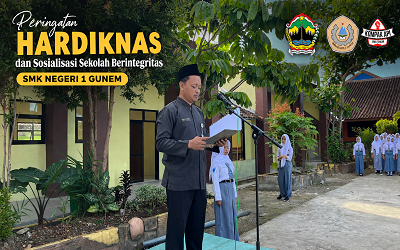 Peringatan Hardiknas dan Sosialisasi Sekolah Berintegritas di SMK Negeri 1 Gunem